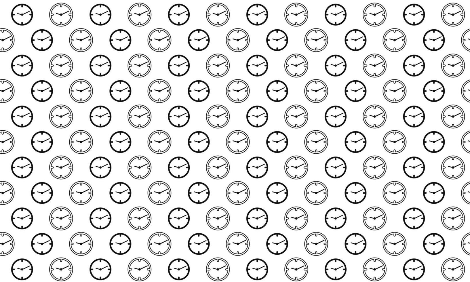 Black and White Clock Seamless Pattern vector