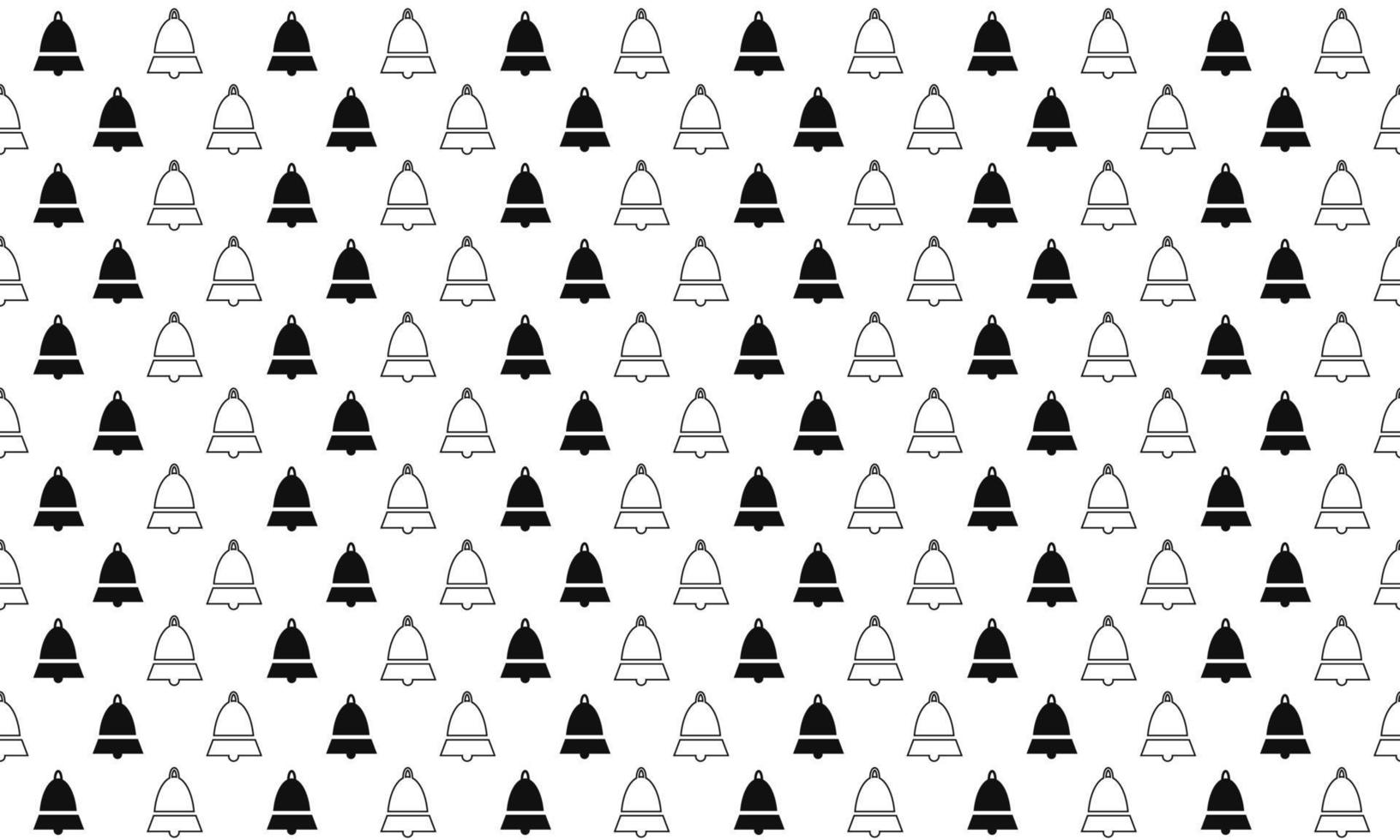 Black and White Bell Seamless Pattern vector