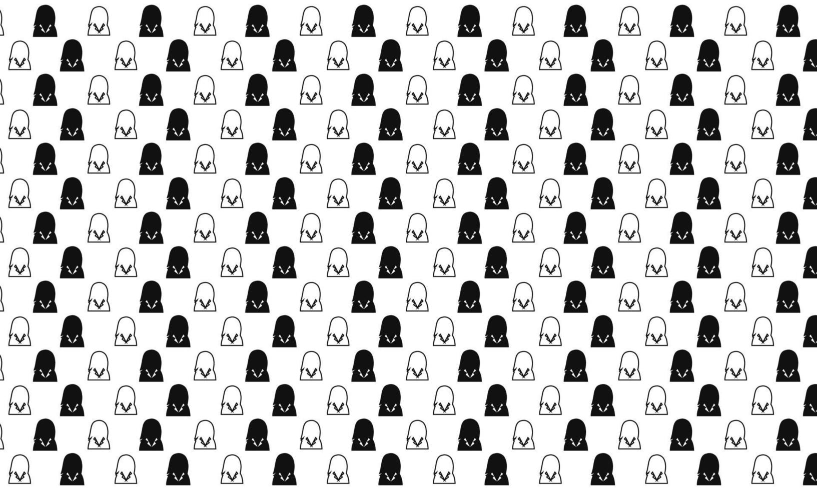 Black and White Business Woman Seamless Pattern vector