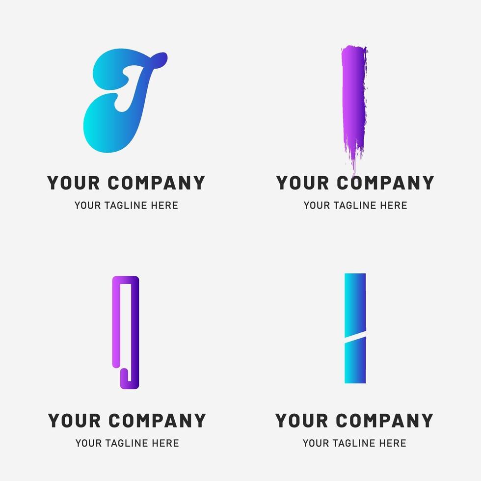 Creative Gradient I Logo Collection vector