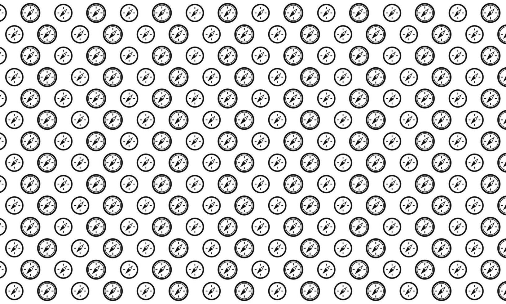 Black and White Compass Seamless Pattern vector