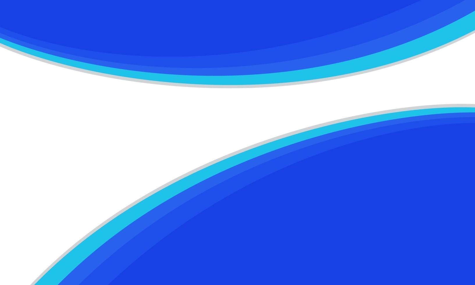 Beautiful Blue Cover Background With Curved Shapes vector
