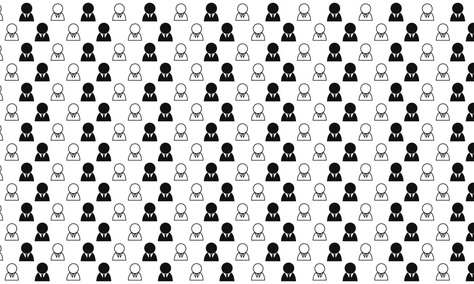 Black and White Businessman Seamless Pattern vector