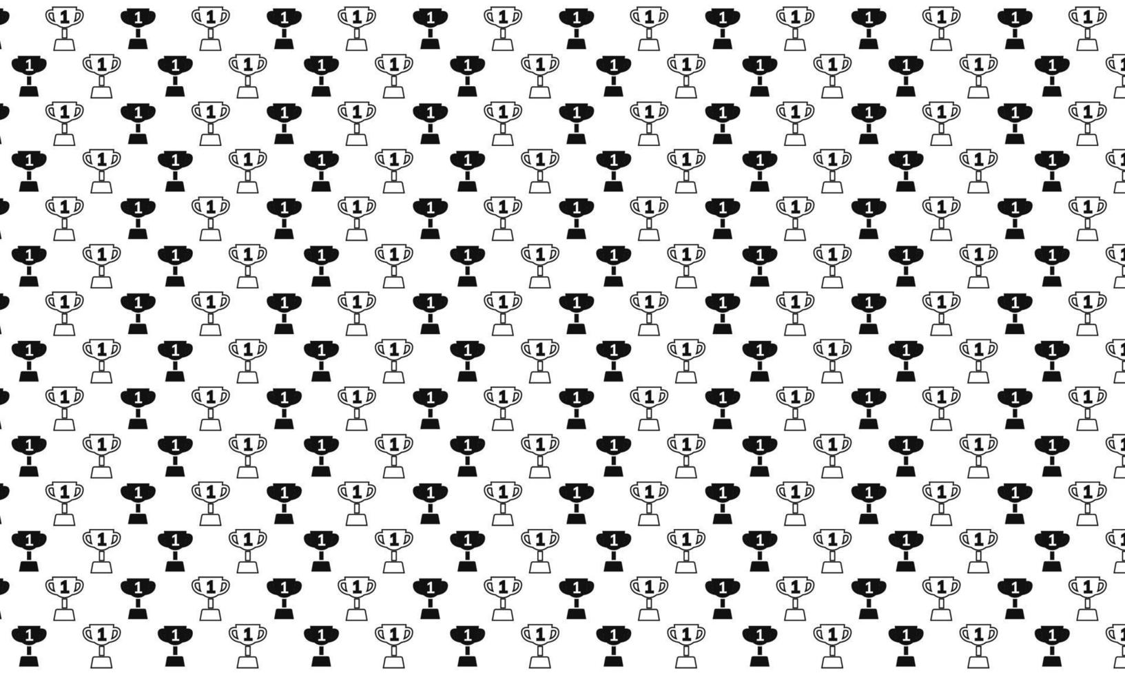 trofeo blanco y negro de patrones sin fisuras vector