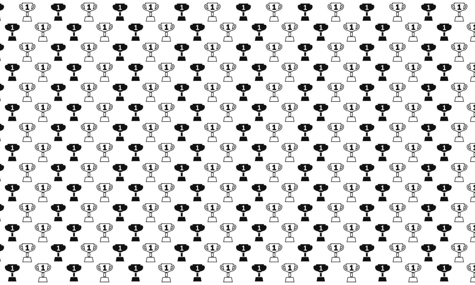 Black and White Trophy Seamless Pattern vector