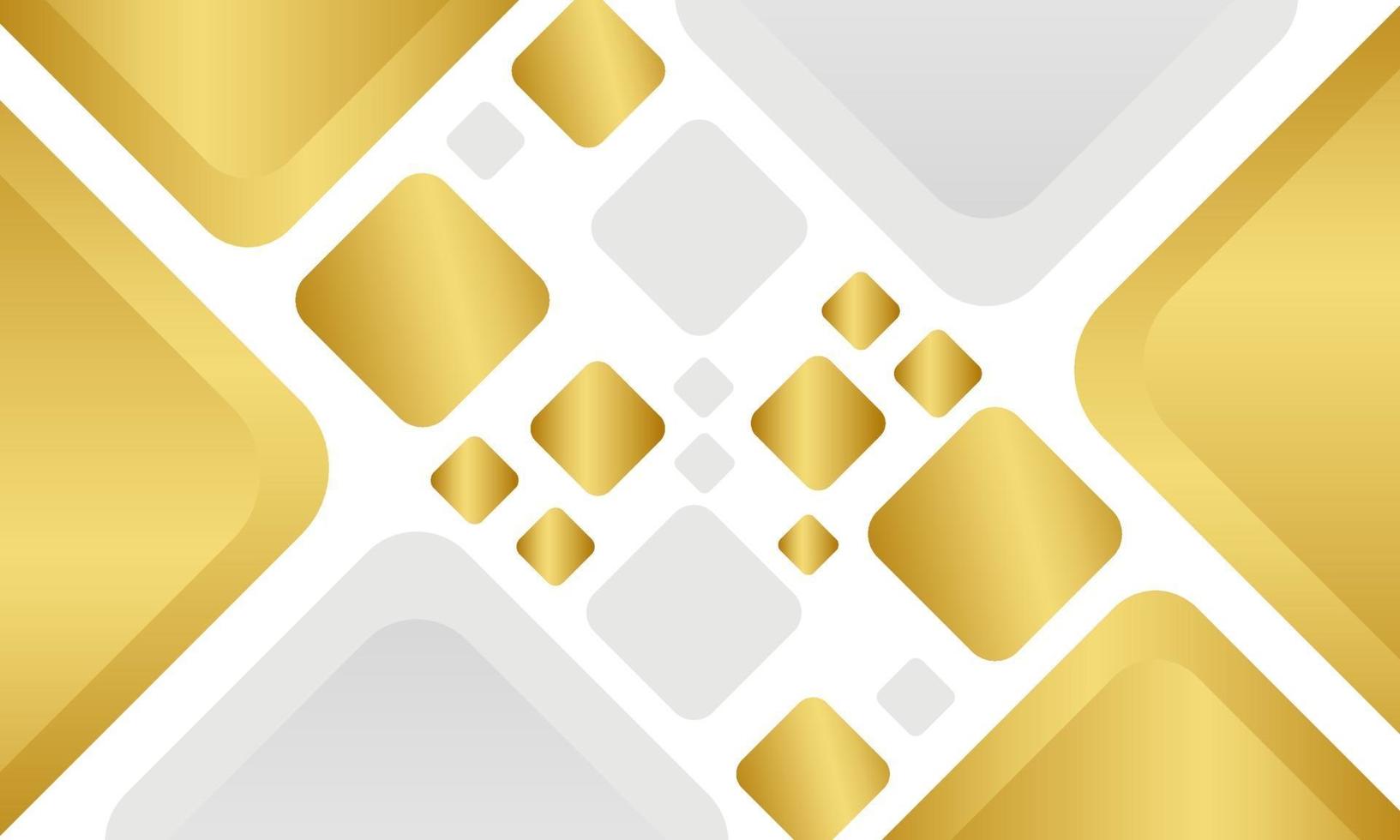 Modern Golden and White Square Background vector