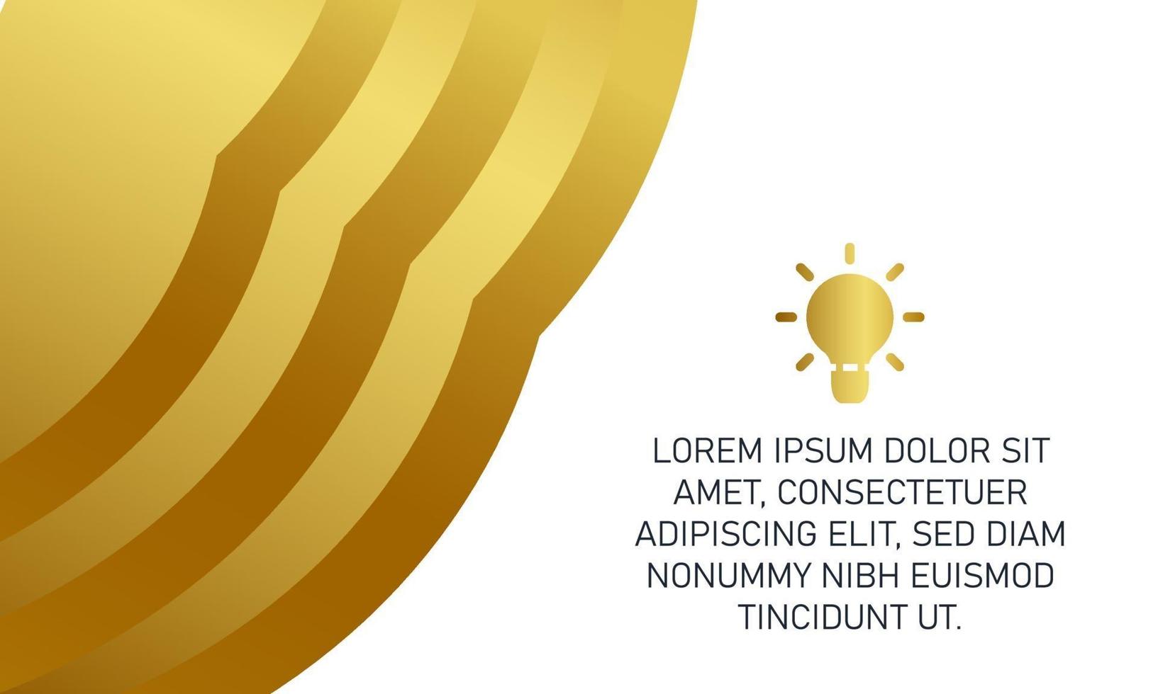 Modern Golden Background With Curves vector