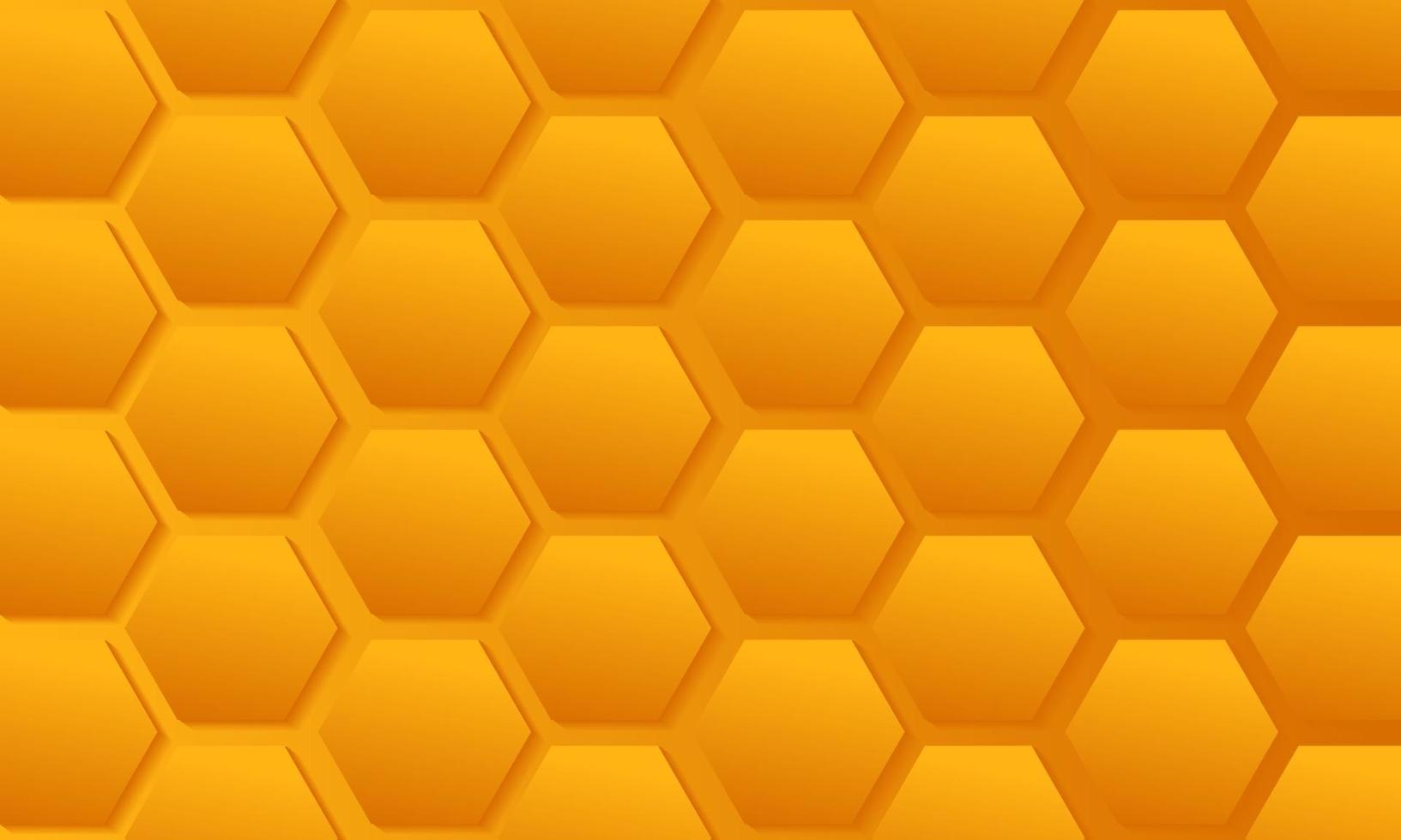 Modern Yellow Hexagonal Honeycomb Background vector
