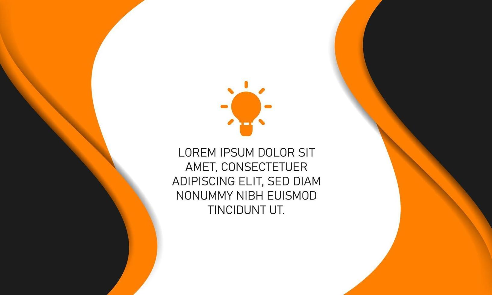 Creative Orange Background With Curves vector