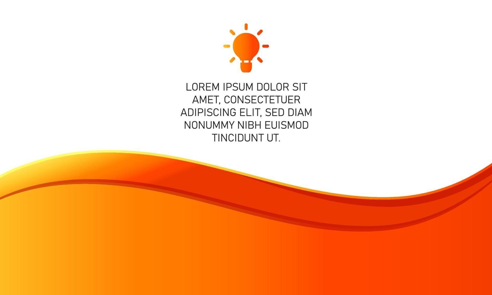 Modern Orange Background With Curves vector