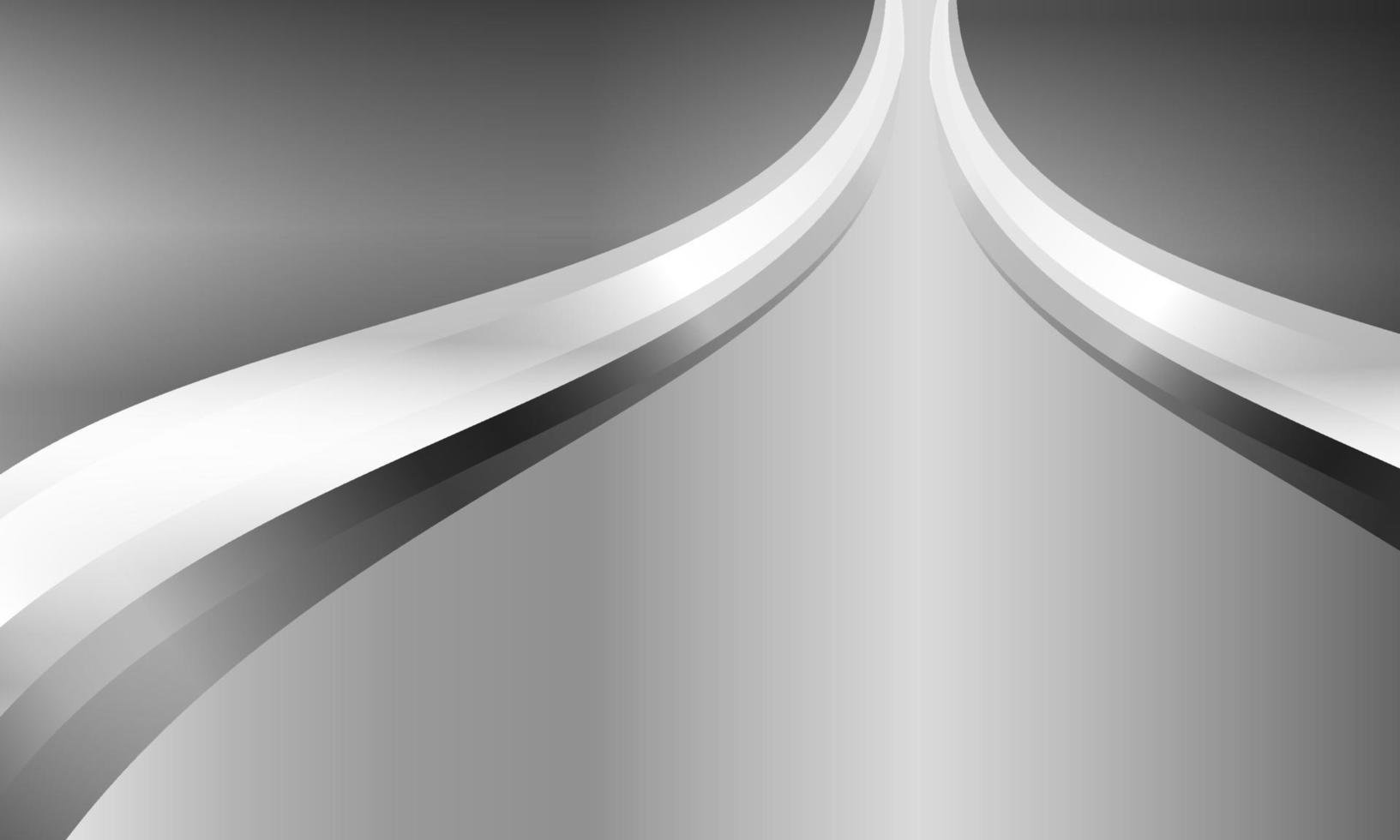 Beautiful Silver Cover Background With Curved Lines vector