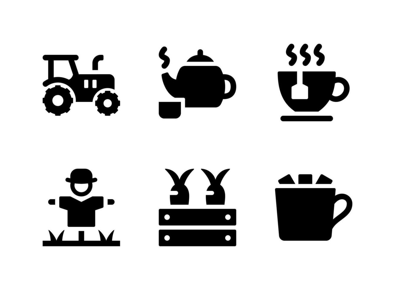 Simple Set of Autumn Related Vector Solid Icons