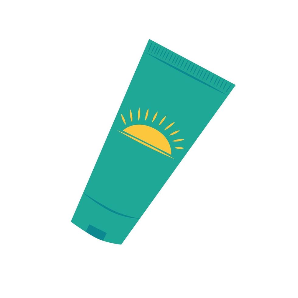 Sunscreen. Flat vector illustration