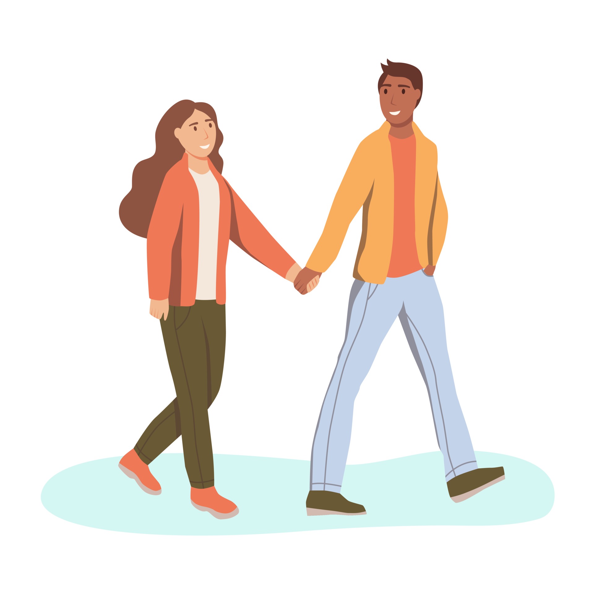 la pareja se toma de la mano 3250264 Vector en Vecteezy