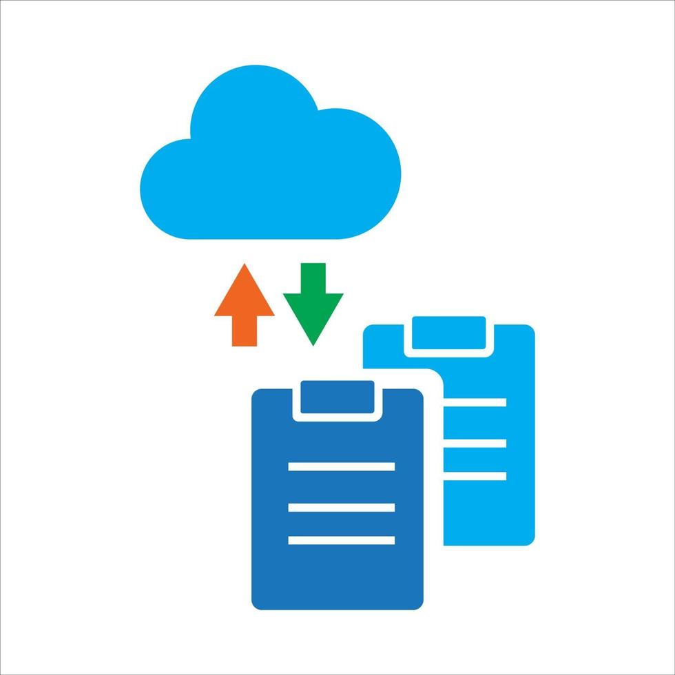 cloud data transfer icon vector