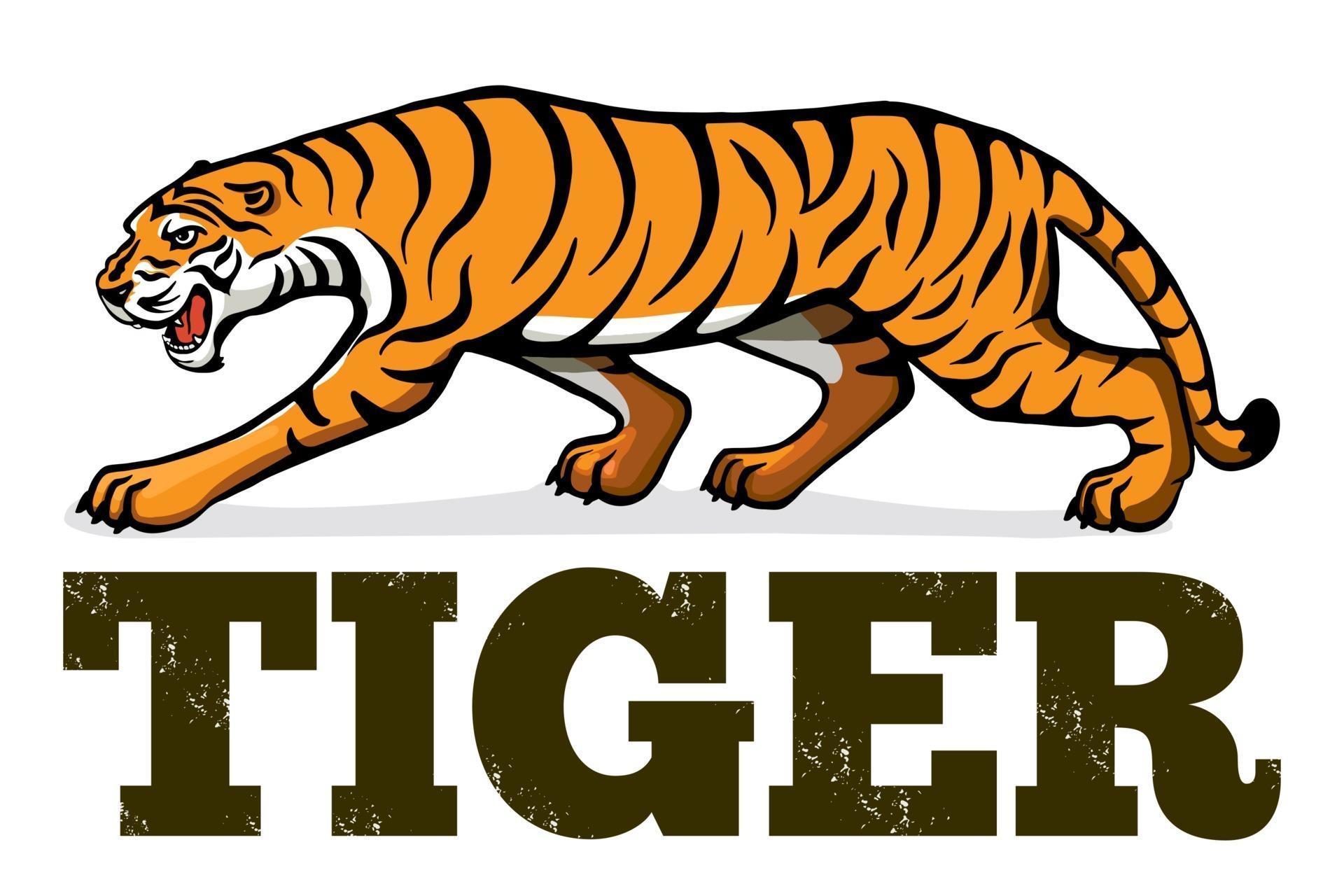 Banner with a tiger. Day of protection of the tigers. New Year 2022