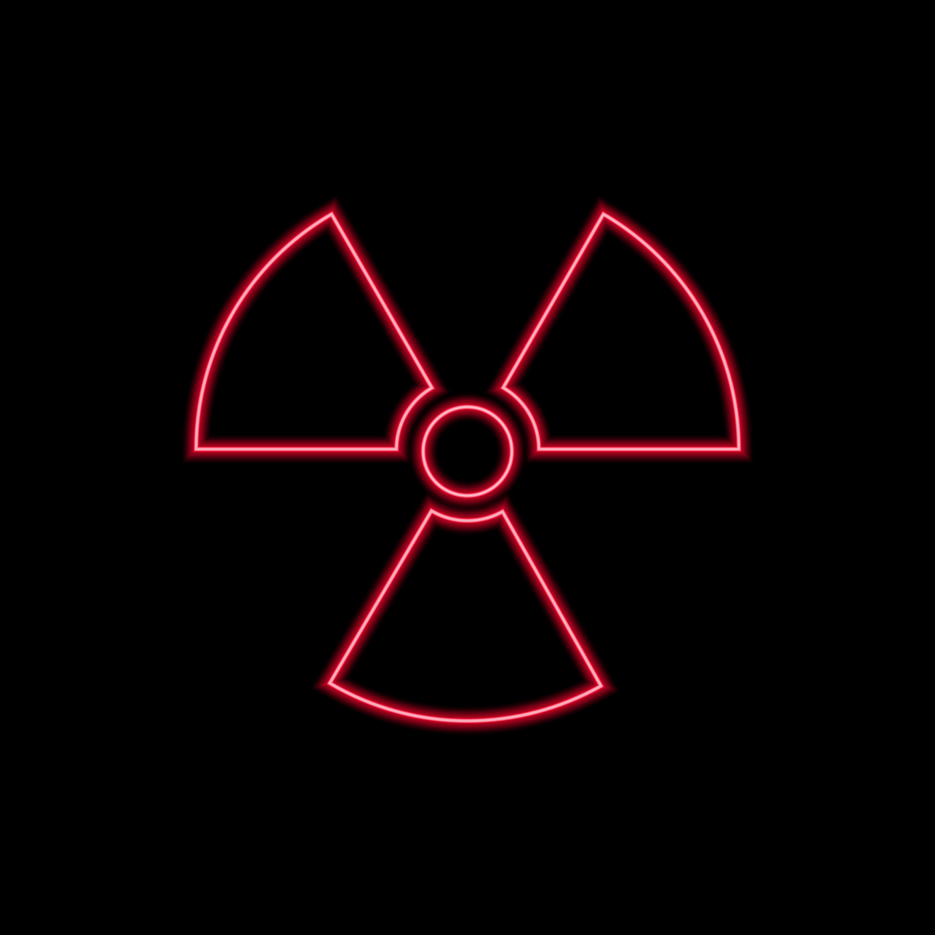 red radioactive logo