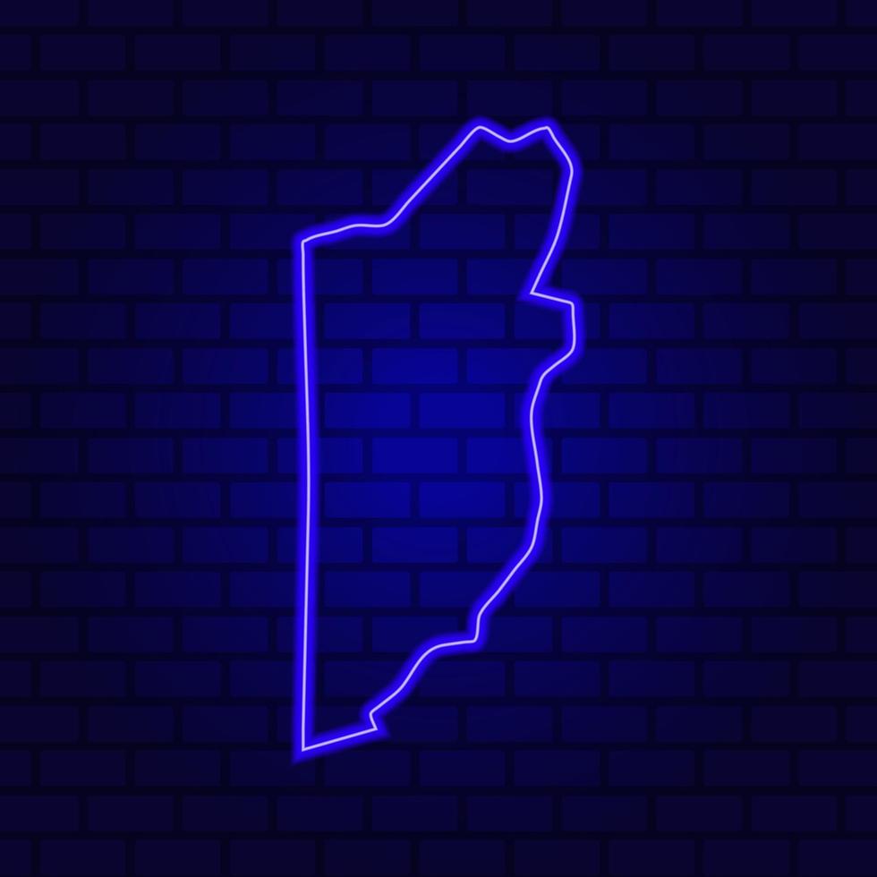Belize glowing neon sign on brick wall background vector