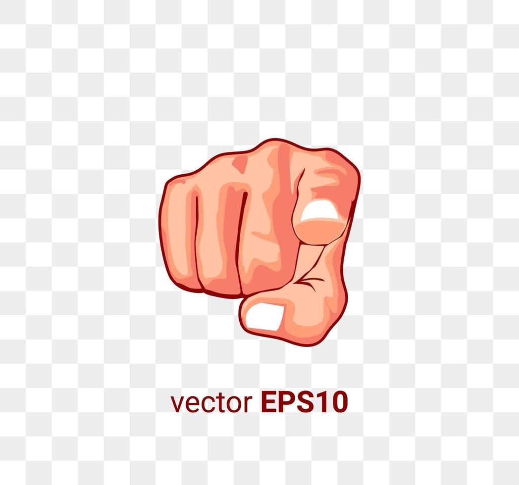 Image illustration of a hand pointing Vector EPS 10