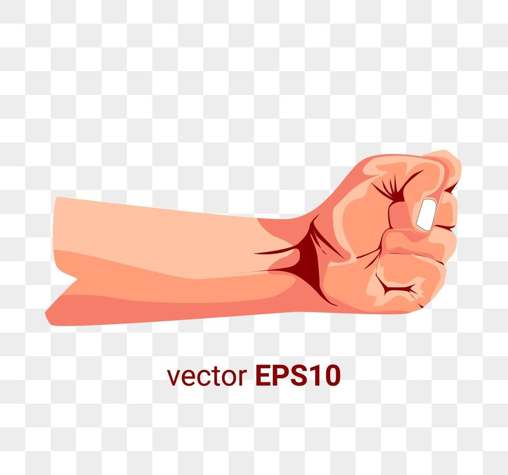 hands clenched Fist, clenched punch illustration image ilustration vector