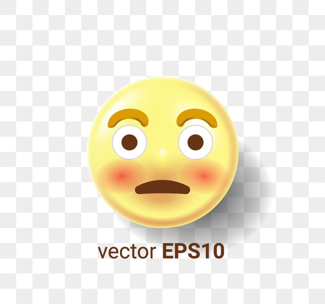 Dibujo vectorial de ilustración de emoticonos 3D vector