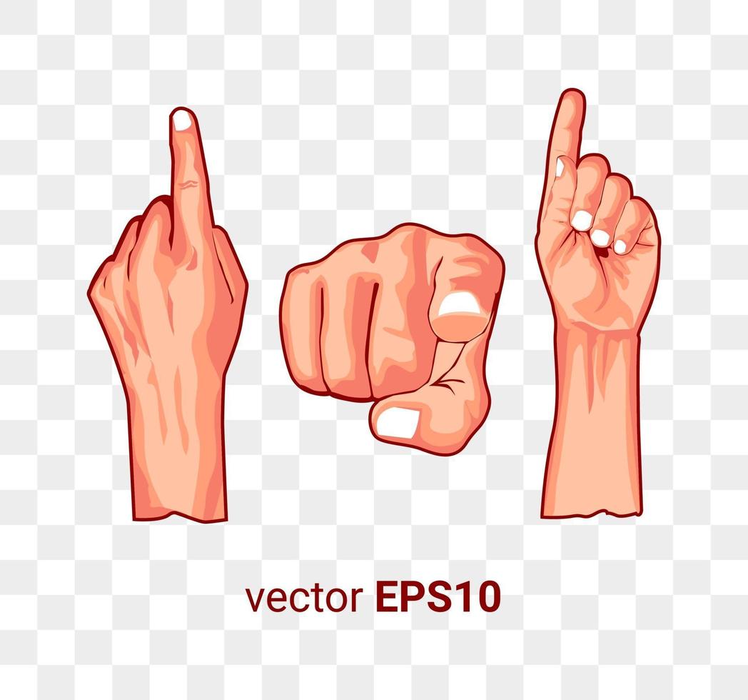 Image illustration of a hand pointing Vector EPS 10