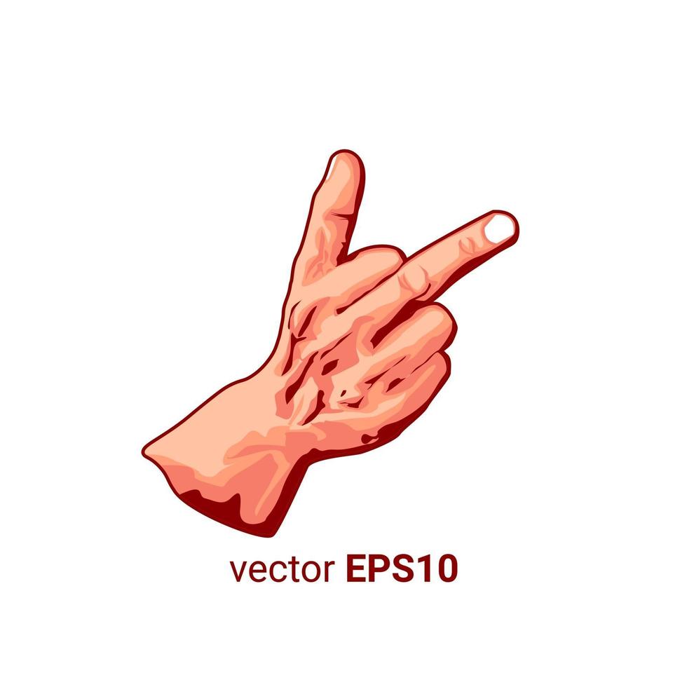 imagen de vector de ilustración de dedo medio