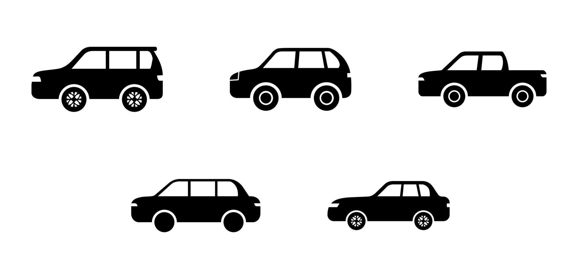 conjunto de iconos de coche - ilustración vectorial. vector