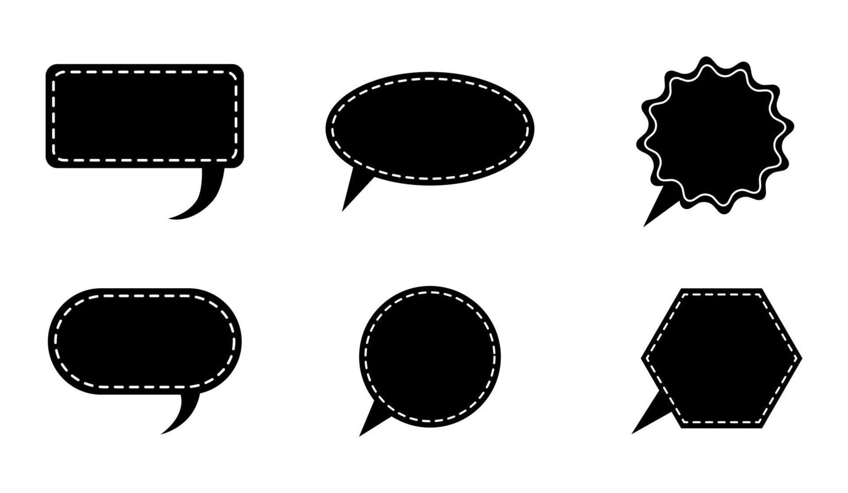 speech bubble icon set - vector illustration .