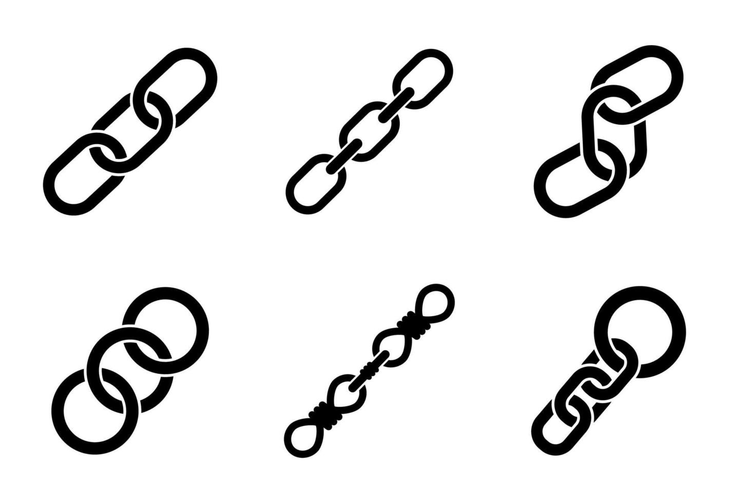 link icon set - vector illustration .