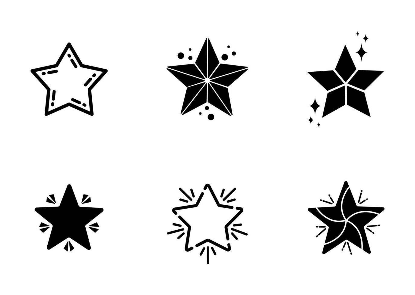 conjunto de iconos de estrella - ilustración vectorial. vector