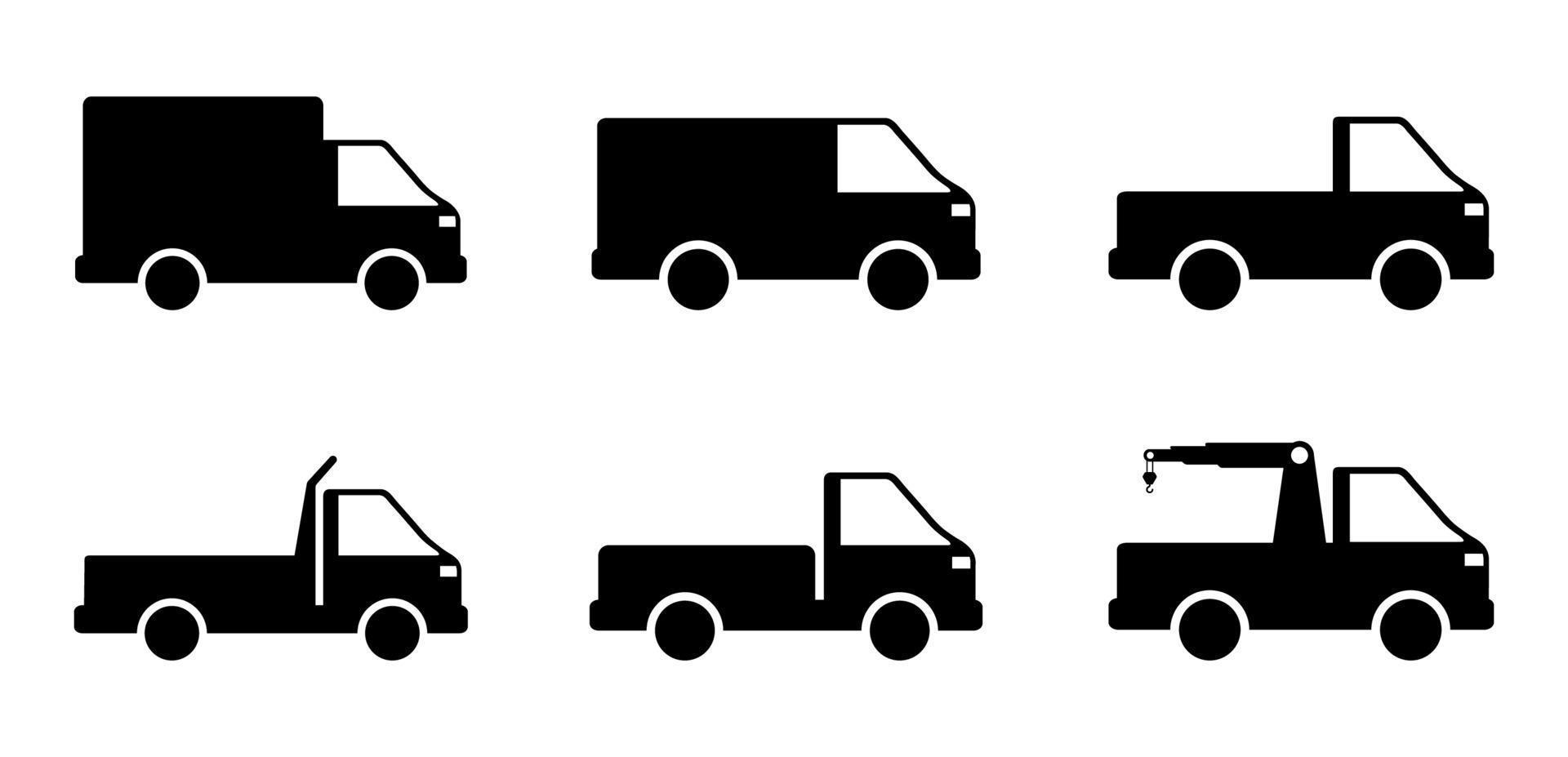 Truck icon set - vector illustration