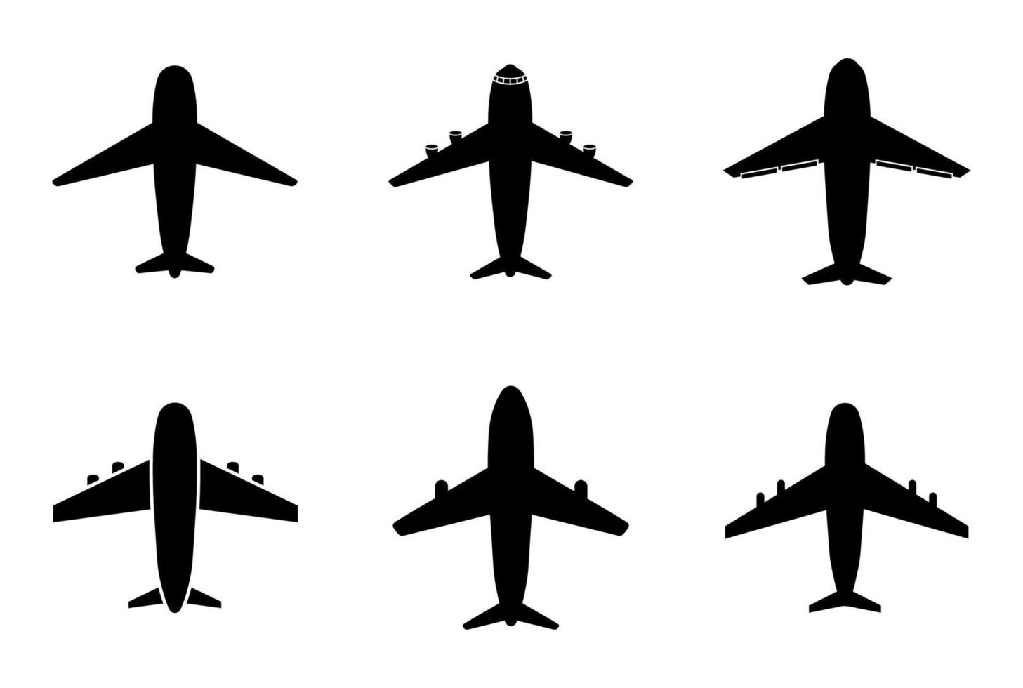 conjunto de iconos de avión - ilustración vectorial. vector