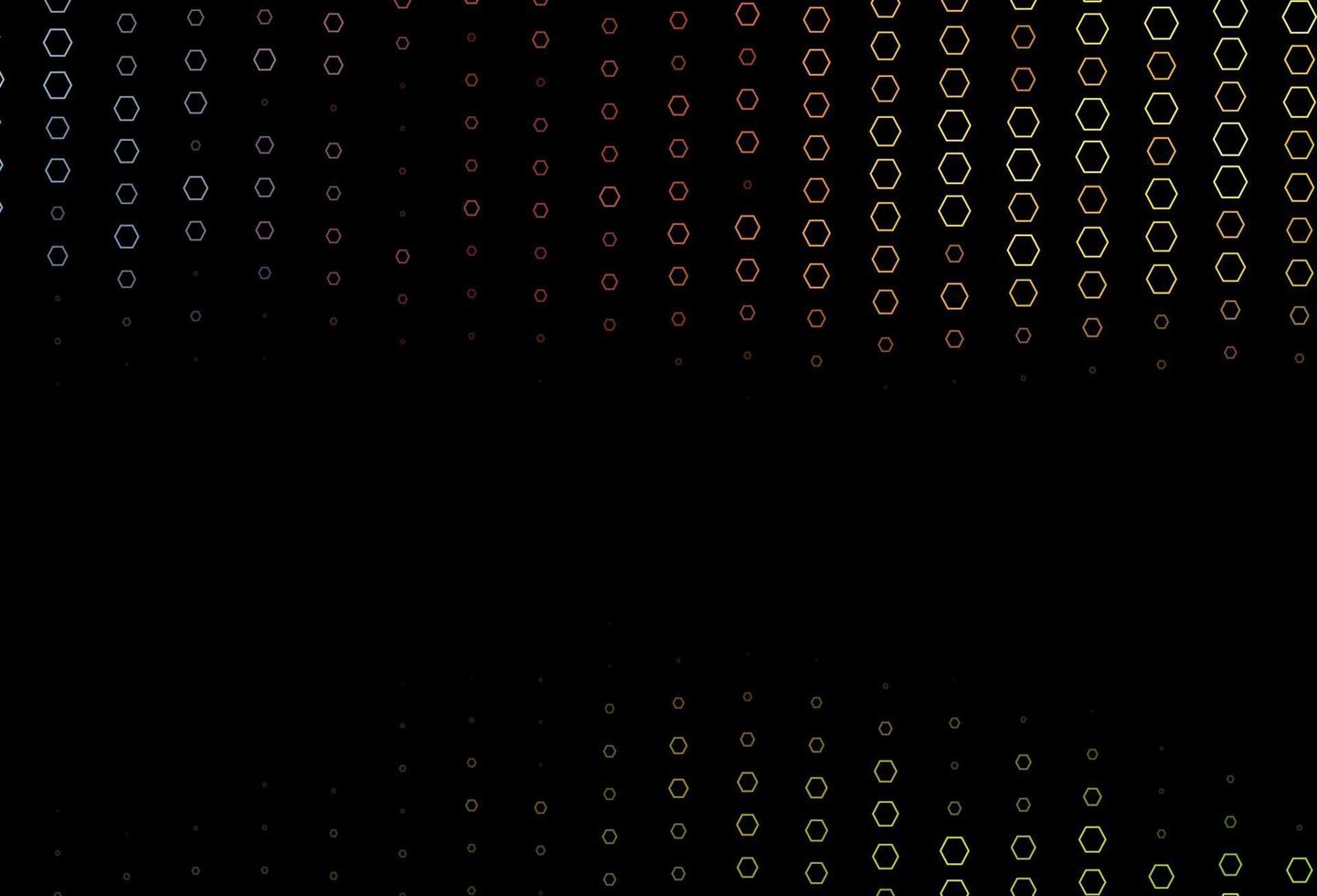 Dark Green, Red vector template in hexagonal style.