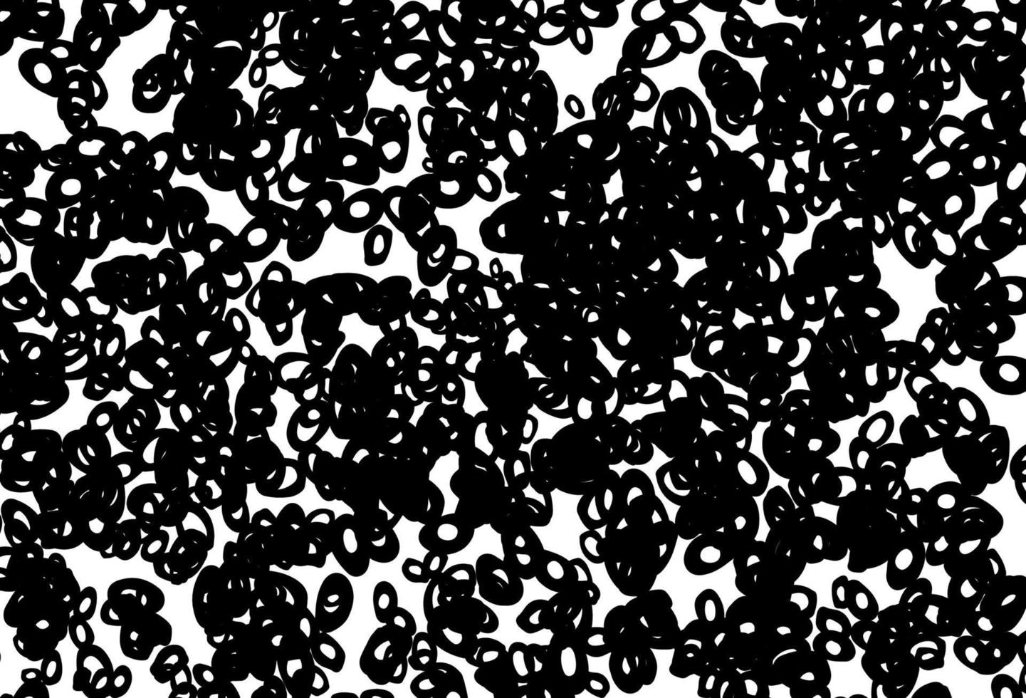 Black and white vector background with bubbles.