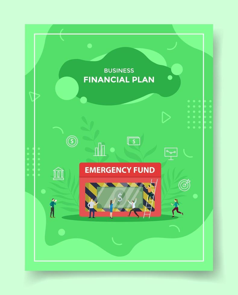 plan financiero para la plantilla de pancartas, folletos, portadas de libros, vector