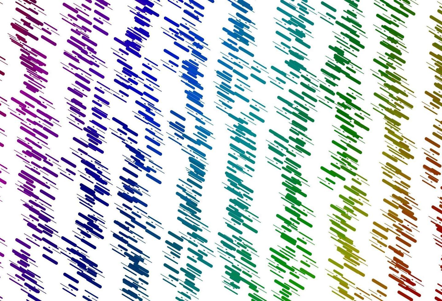 Light Multicolor, Rainbow vector template with repeated sticks.