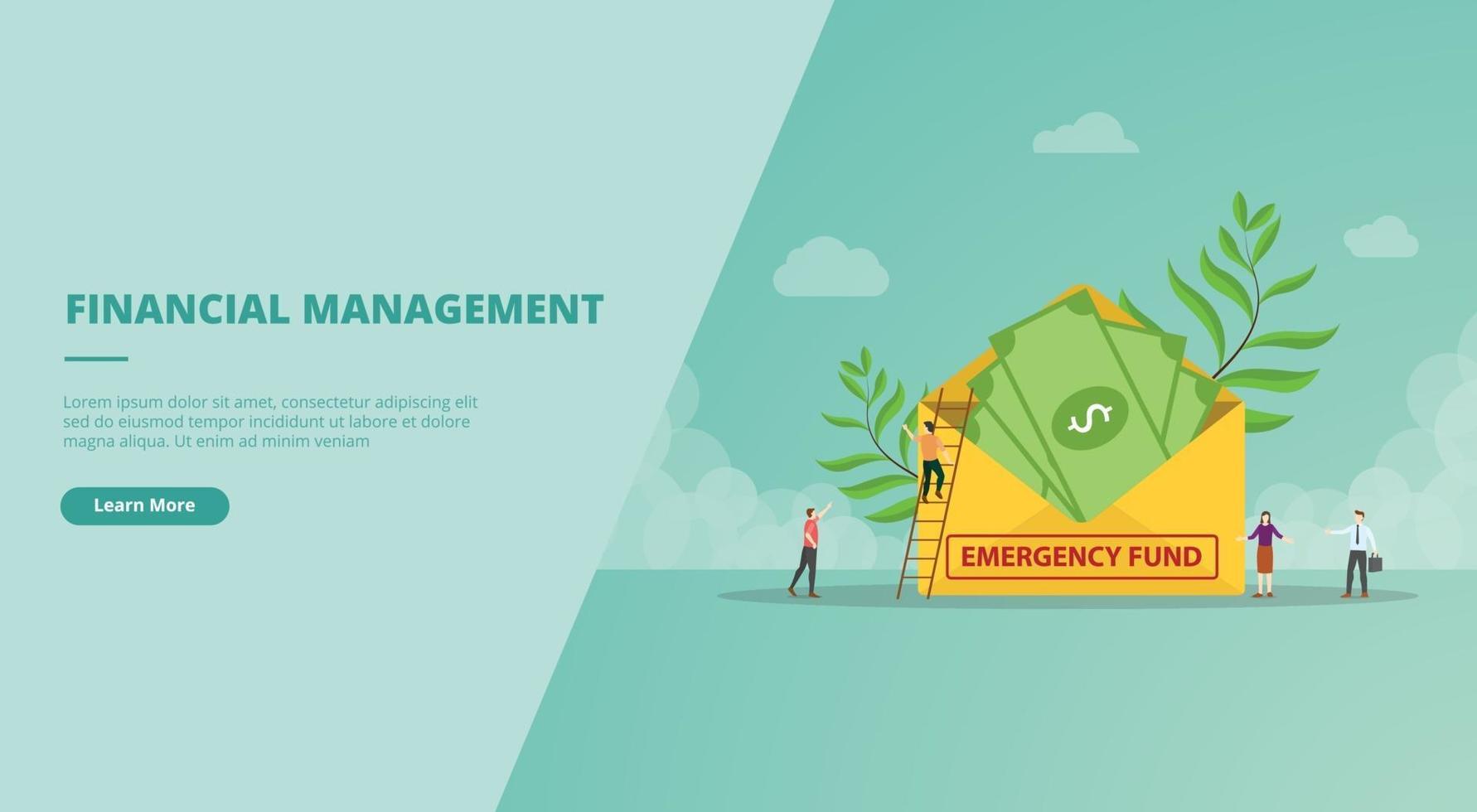 financial backup plan for website design template banner vector