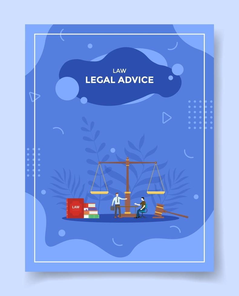 legal advice concept for template of banners, flyer vector