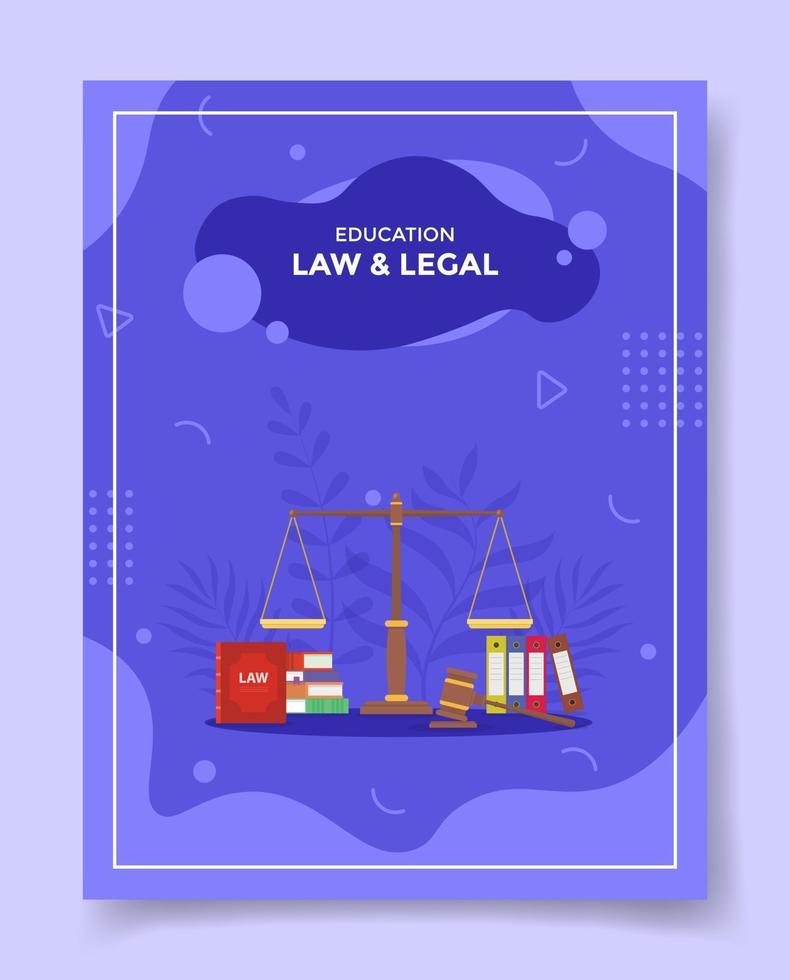 law and legal for template of banners, flyer vector