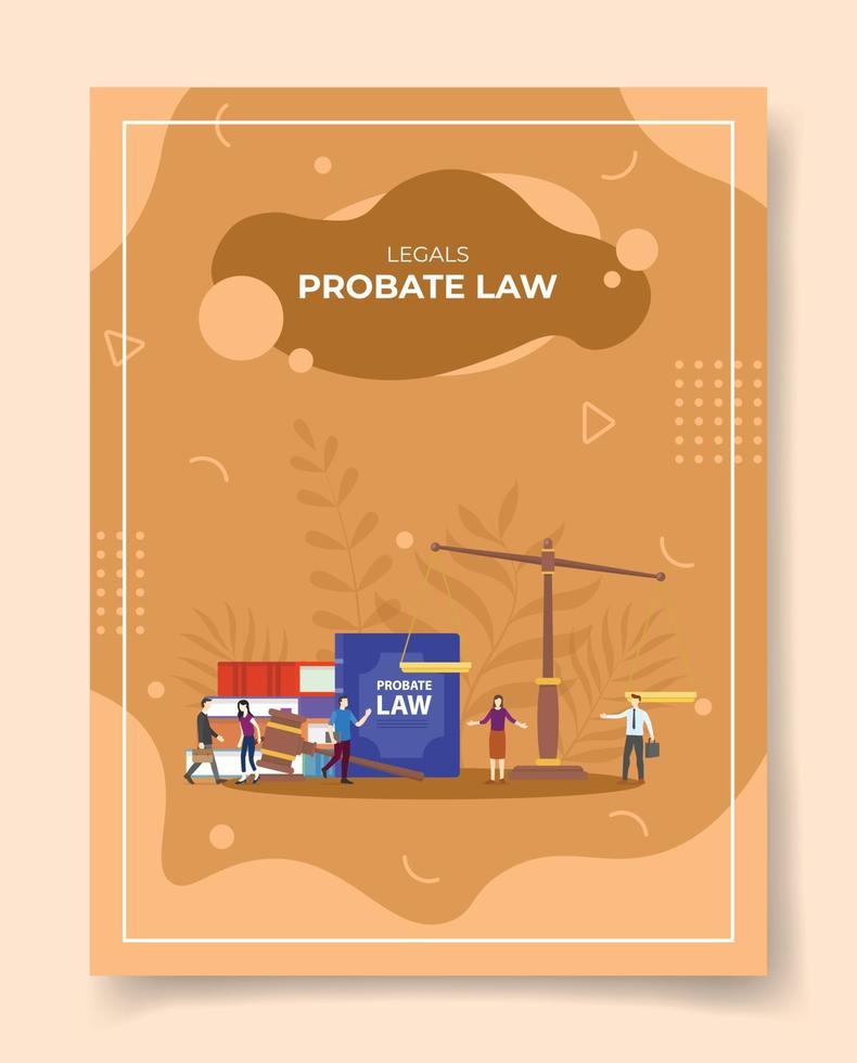 probate law concept for template of banners, flyer vector