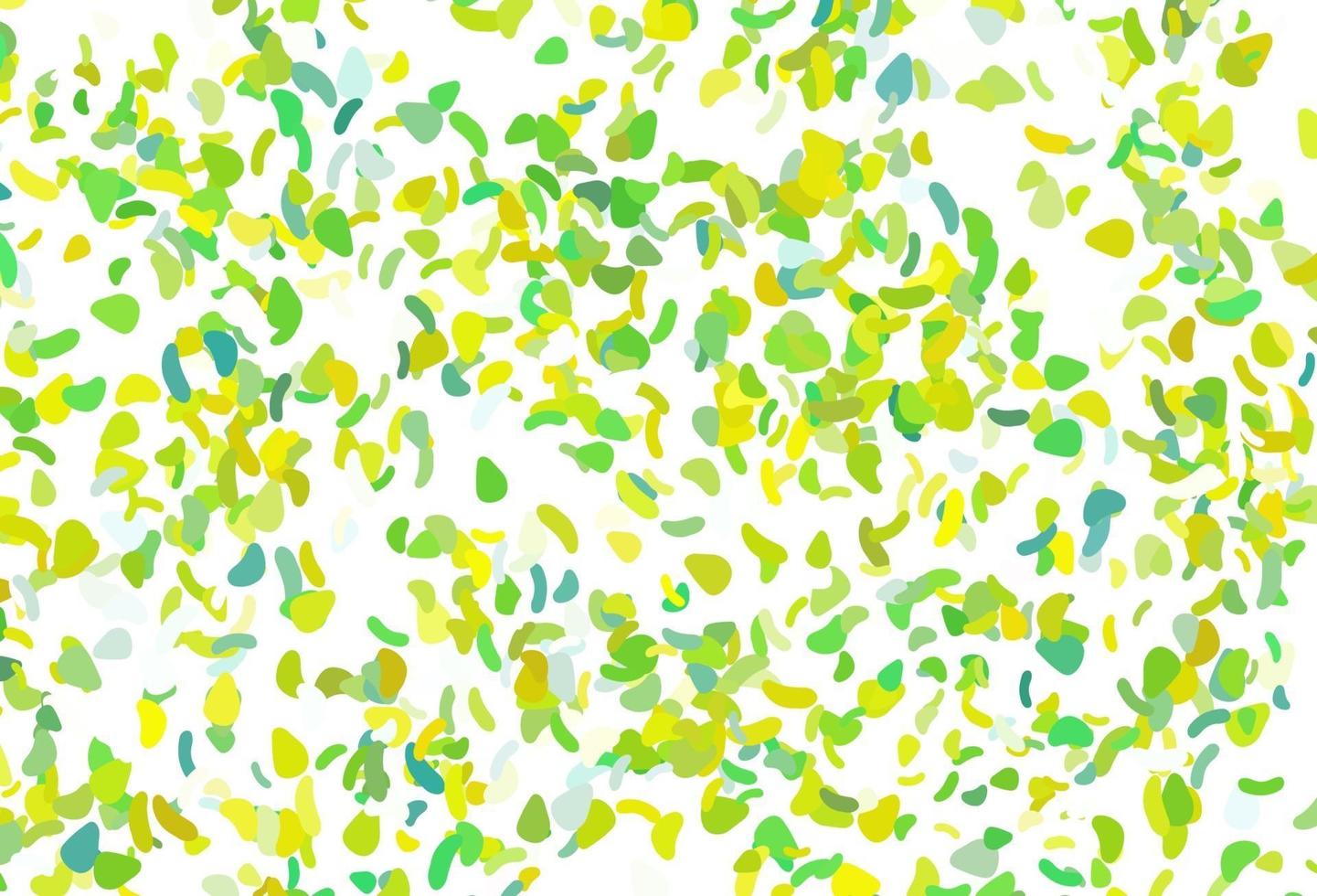 Light green, yellow vector texture with random forms.