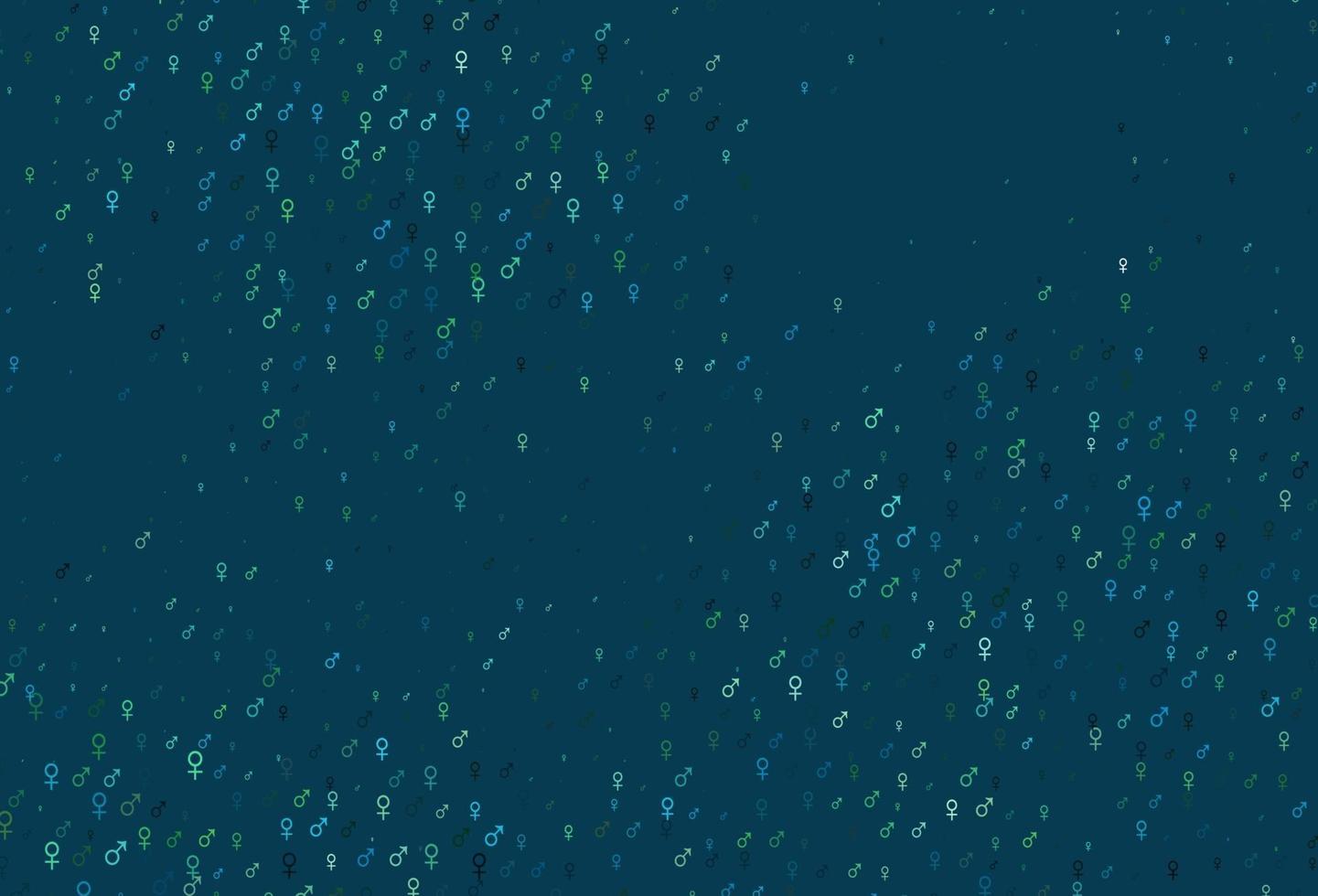 Light blue vector background with gender symbols.