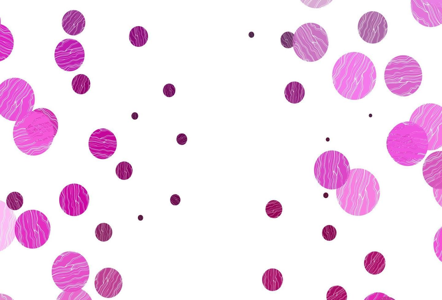 Light pink vector pattern with spheres.