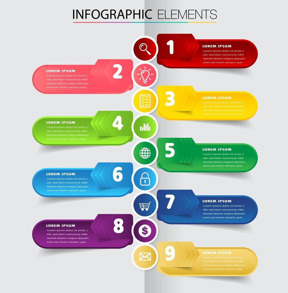 timeline, modern text box template, infographics banner vector