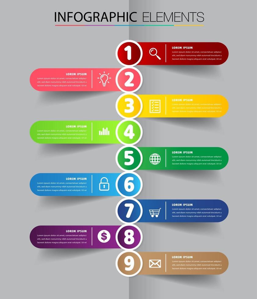 timeline, modern text box template, infographics banner vector