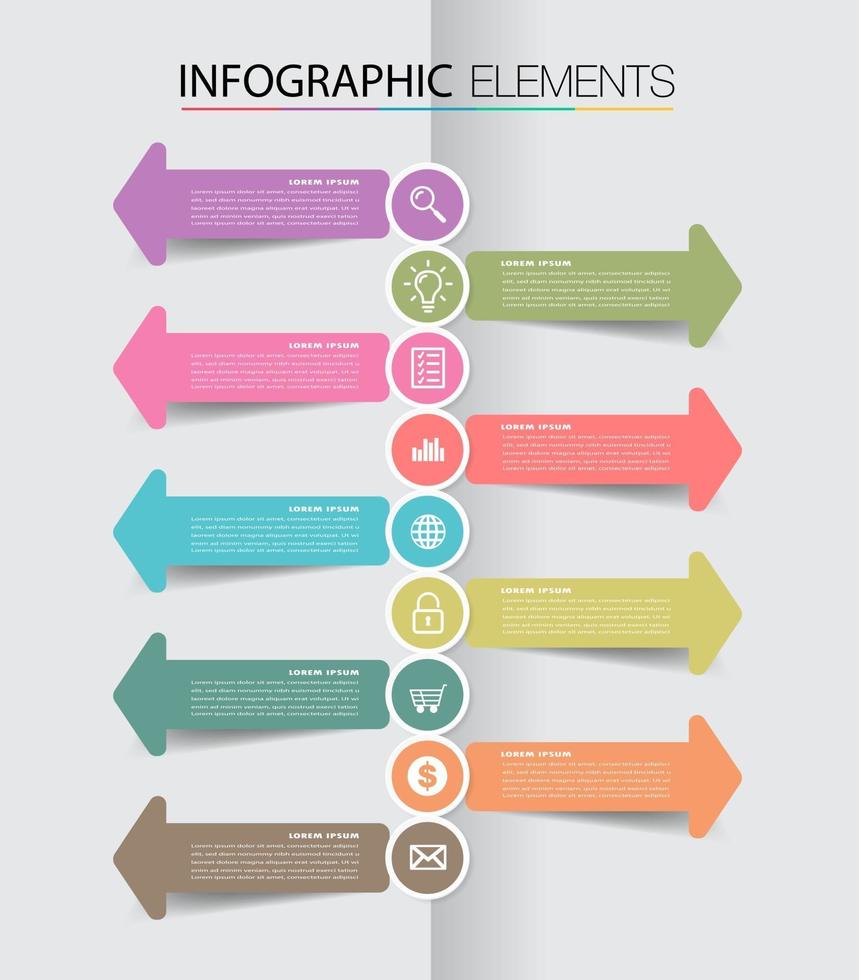 timeline, modern text box template, infographics banner vector