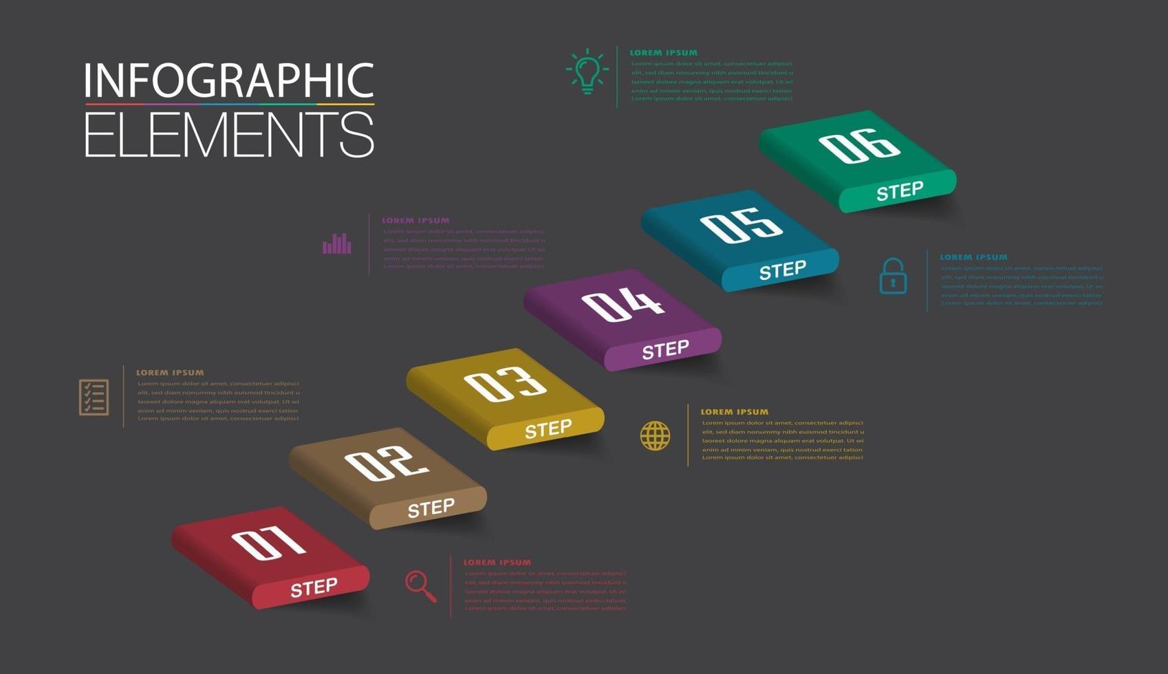 intensificar el concepto de éxito empresarial. agita el vector de infografía