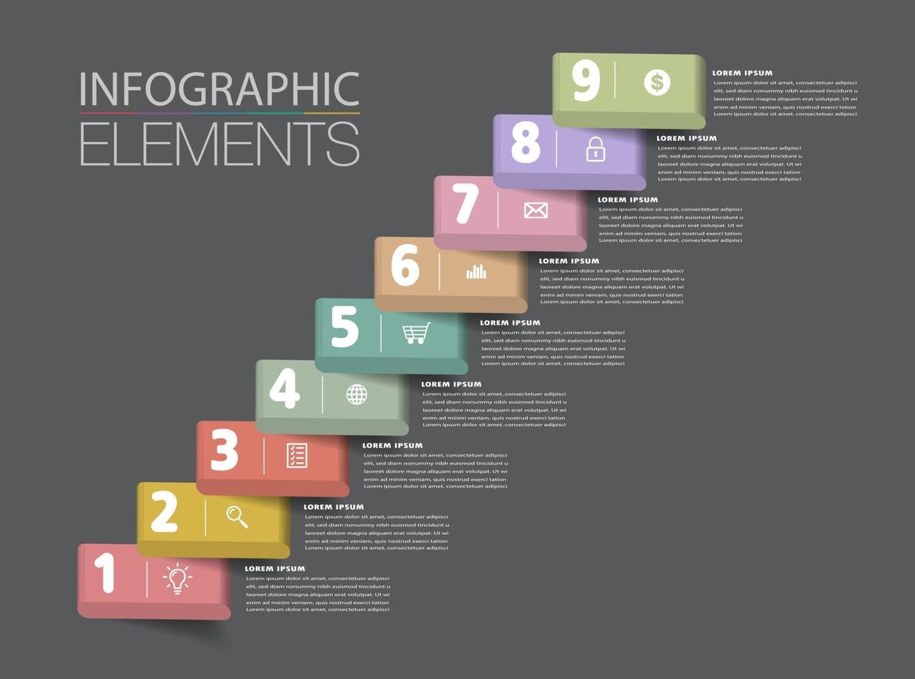 step up of business successful concept. Stirs infographic vector