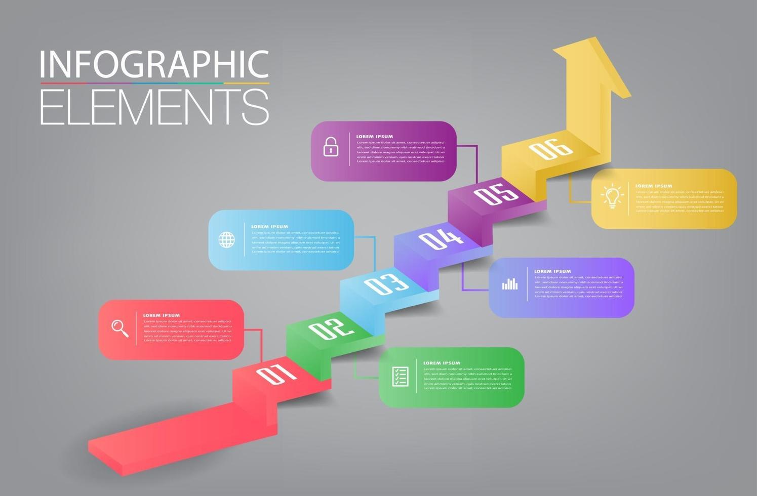 step up of business successful concept. Stirs infographic vector